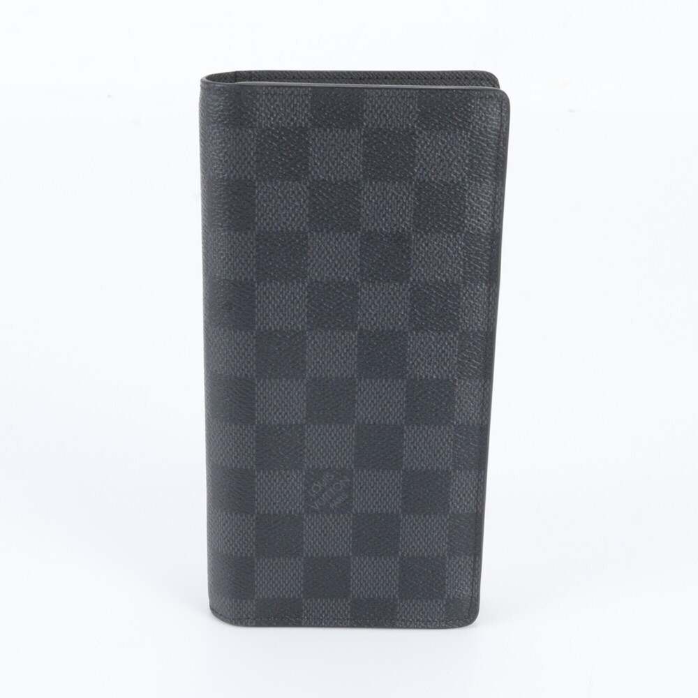 Louis Vuitton RFID-protected Damier Graphite Portefeuille Brazza N62665 Leath...